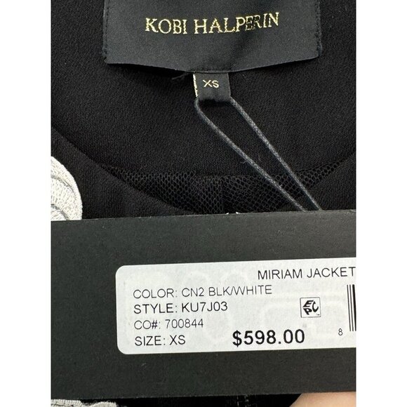 Kobi Halperin Sz XS Jacket Miriam Zip Up Bomber Coat Luxury Minimalist Classic - Picture 6 of 7
